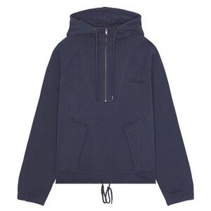 THE HUNDREDS Ganahi Pullover navy Heavyweight 1/2 Zip Hoodie Men's XL